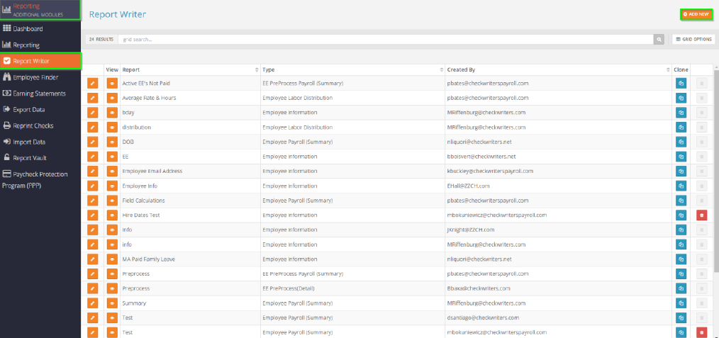 Report writer overview