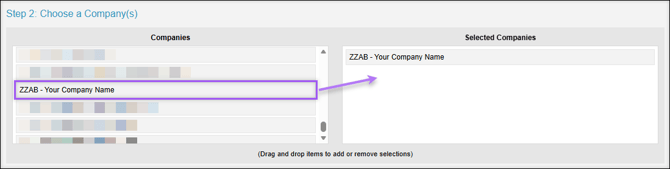 A screenshot of Step 2 of the ACA Reporting process.