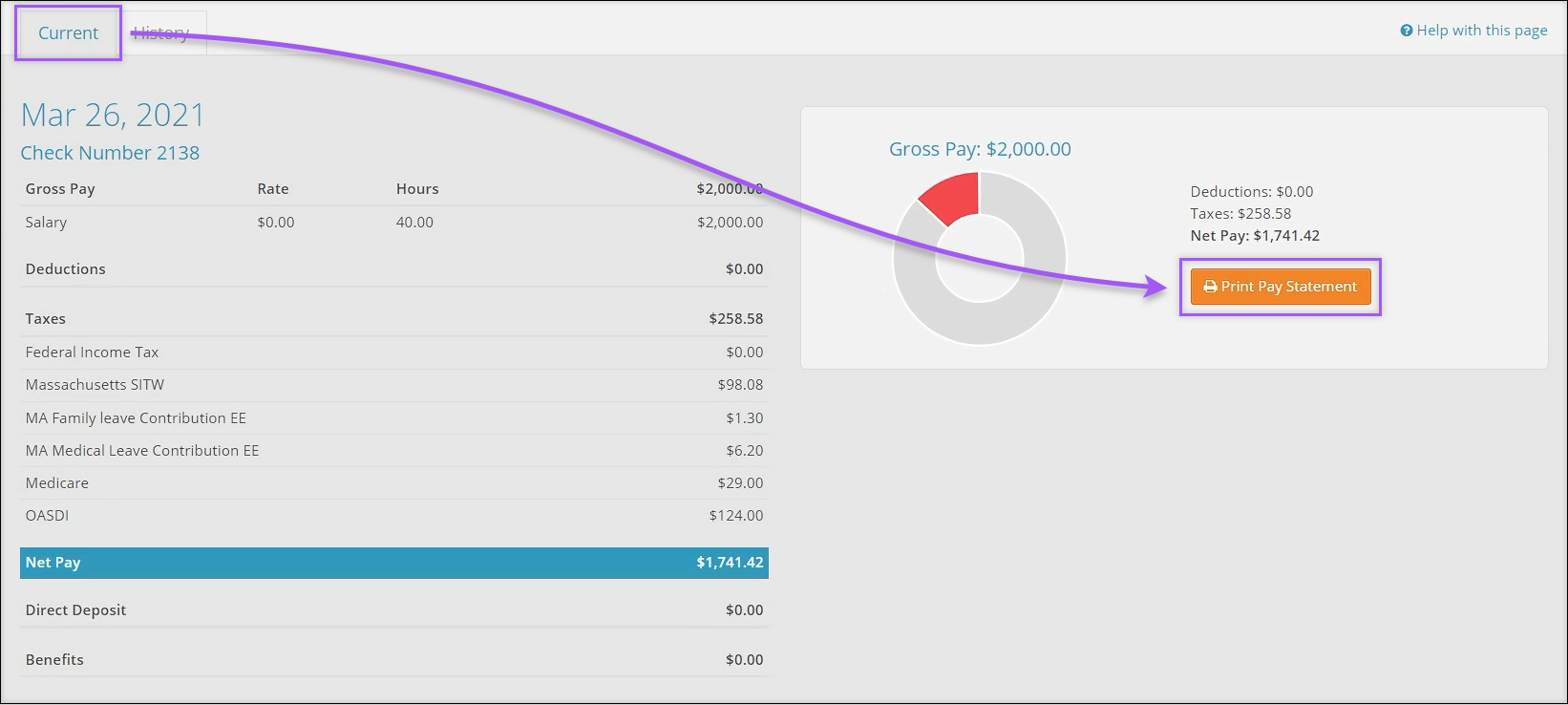 View and Print Pay Statement