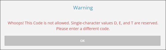 A screenshot of the code warning.