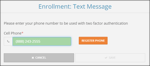 A screenshot of the Phone enrollment process.